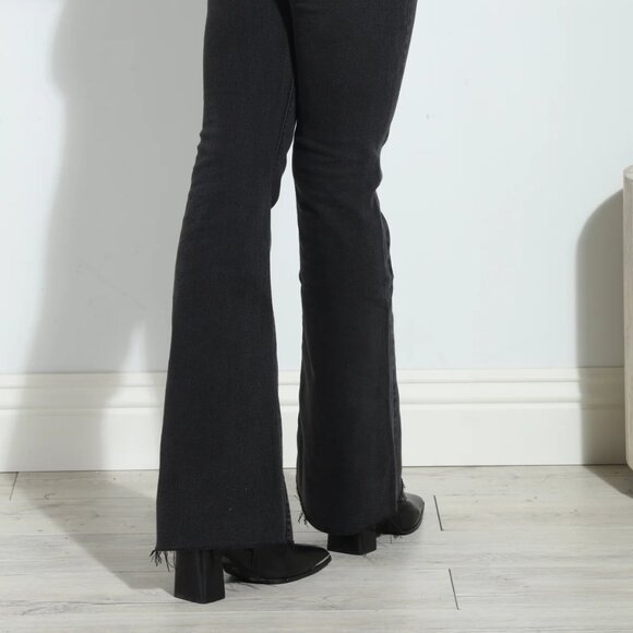 🖤 Unpublished 🖤 Distressed Janet Flare Jean- Black 25 EUC - Picture 2 of 7